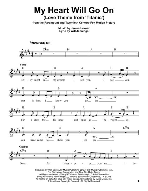 Download and print in PDF or MIDI free sheet music for My Heart Will Go On by Celine Dion arranged by Shlokydo for Violin (Solo) Titanic - My Heart will Go On Sheet music for Violin (Solo) Musescore. . My heart will go sheet music